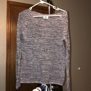 Blue and White crotchet sweater